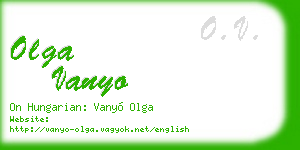 olga vanyo business card